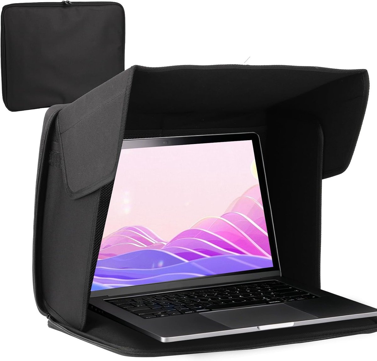 Zonwering voor laptop 13-16 inch - opvouwbaar en draagbaar - privacy en bescherming tegen zonlicht - SnelShoppen