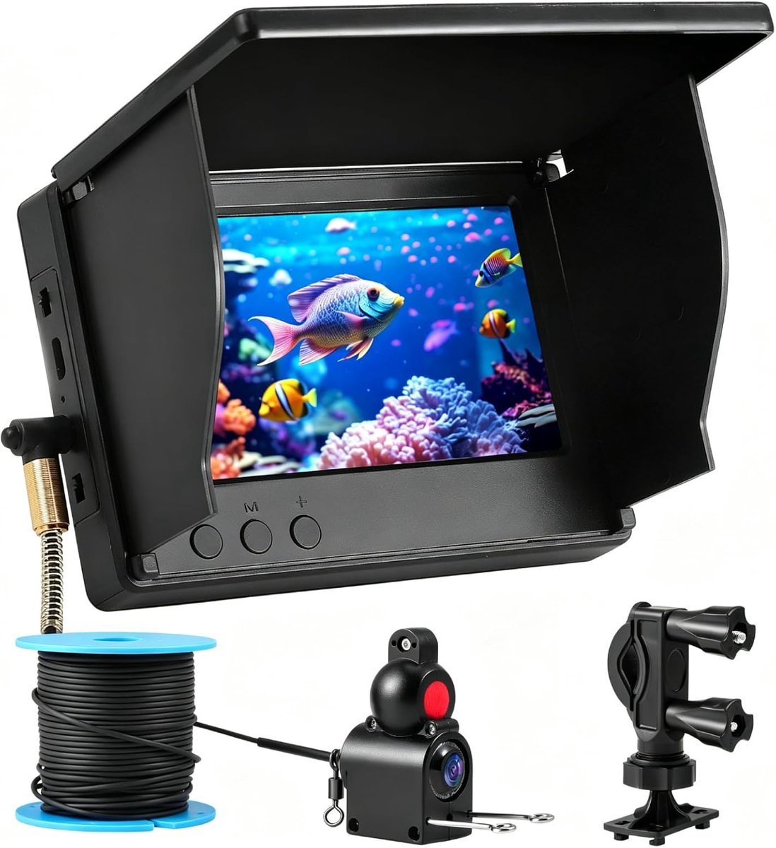 Draagbare visfinder met 4,3 inch HD-display - onderwatercamera met infrarood nachtzicht - ideaal voor zee- en ijsvissen