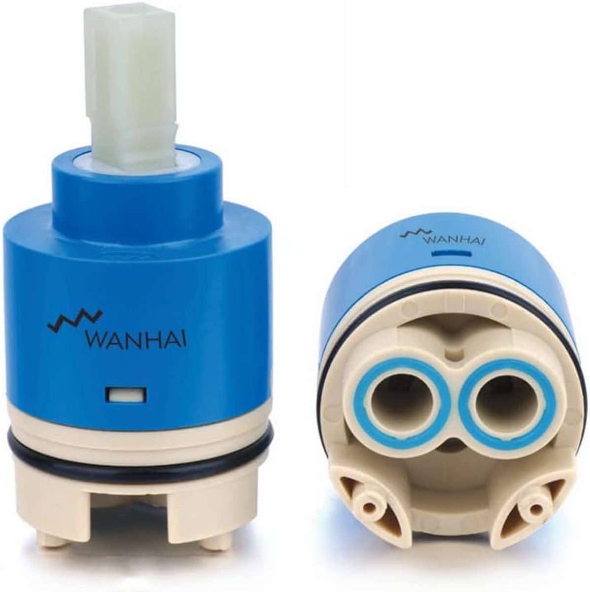 SnelShoppen - 2 Stuks Keramische Mengkraan Cartridge 40mm - Geschikt voor Badkamer en Keuken - Milieuvriendelijk en Duurzaam - Geen Druppels, Trilling