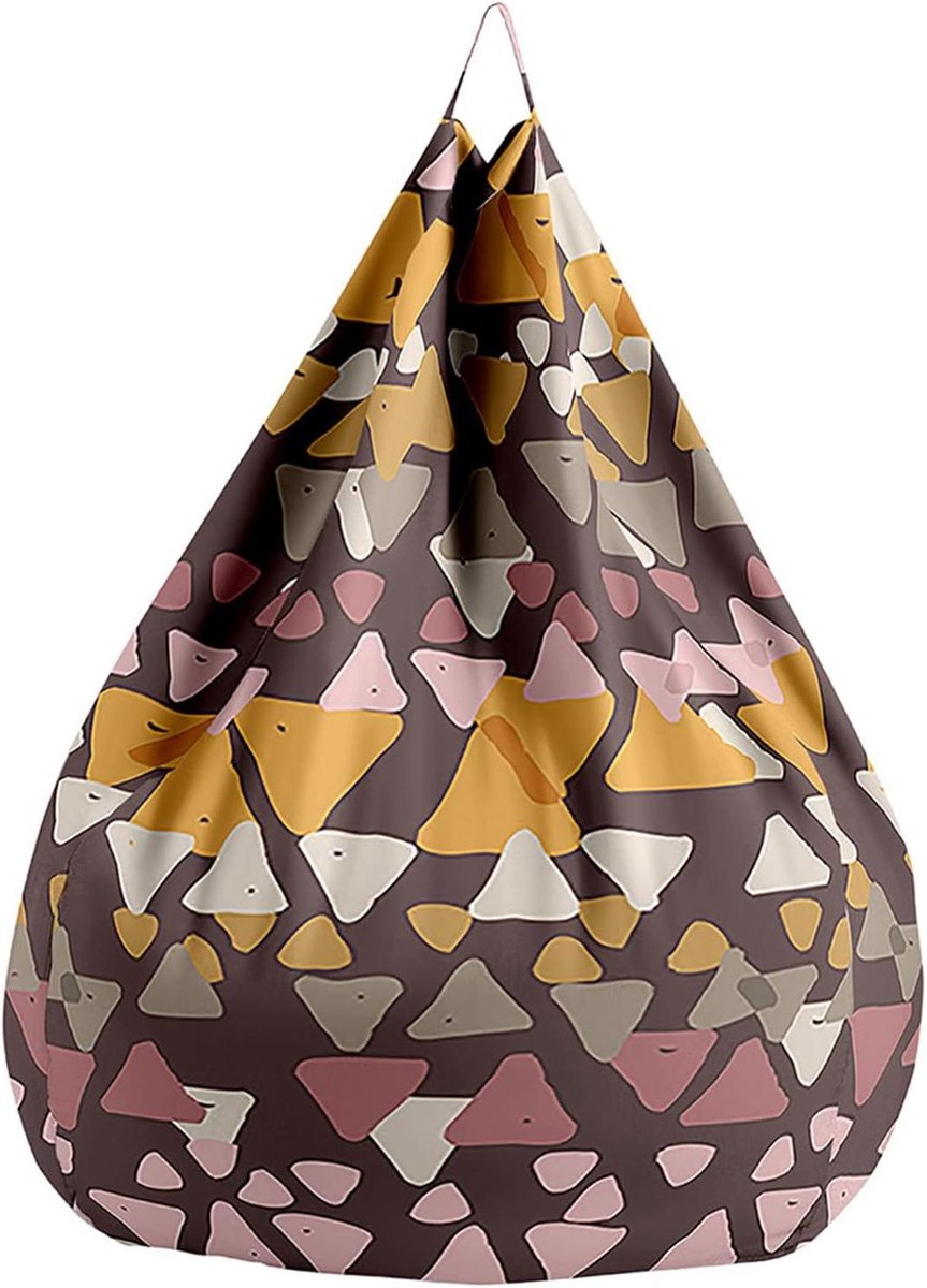 Zitzak Hoezen - Stoelhoes Bankhoes - Speelgoed Opbergen - Zelfnivellerend - 100x120cm - Driehoek Patroon