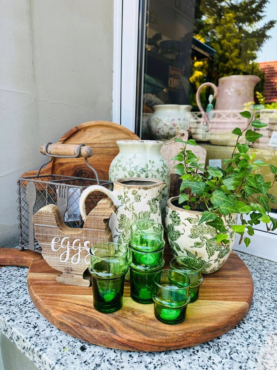 Beldi Glass Groen, handgeblazen glas, 150ml, 6x9cm
