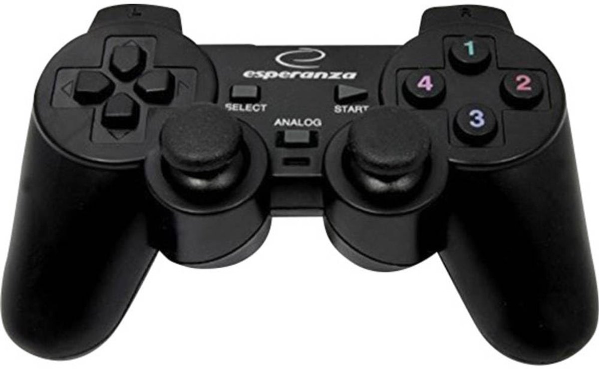 Gamepad USB - zwart - voor PC en laptop - optimaal comfort tijdens het gamen - ShopVlot