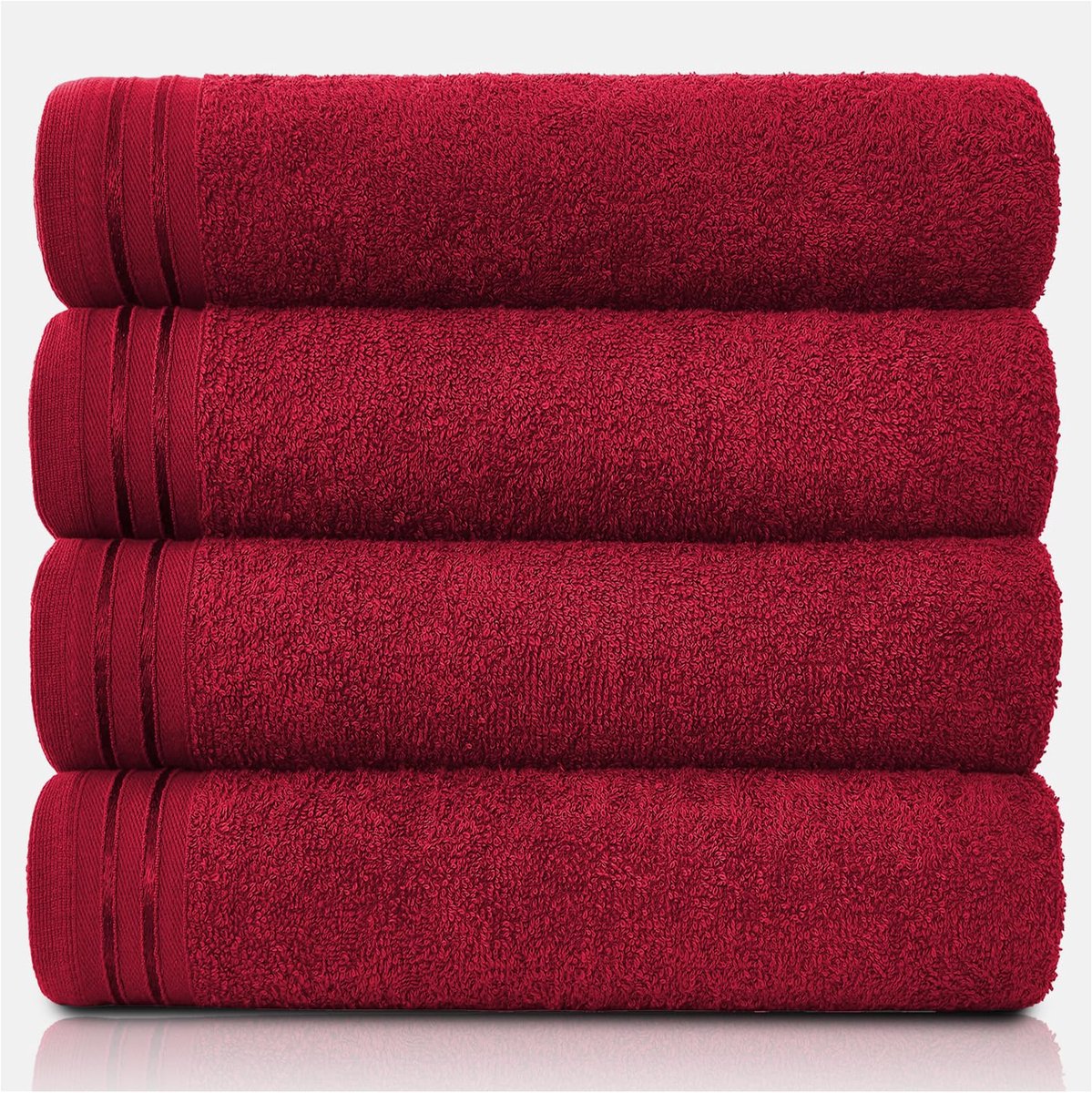Handdoeken set 4-pack - grote absorberende badhanddoeken - zachte Egyptische katoen - sneldrogend - ShopVlot