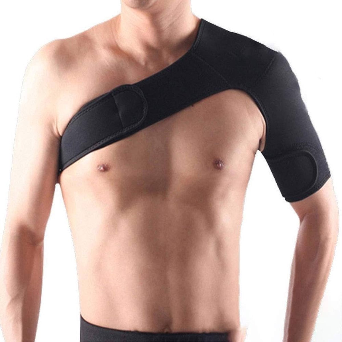 Schouderbrace - Verstelbare brace voor schouder - Schouderondersteuning - Shoulder protector - Schouderblessure brace - Schoudersteun - Zwart - Neopreen - Links - Jonyx
