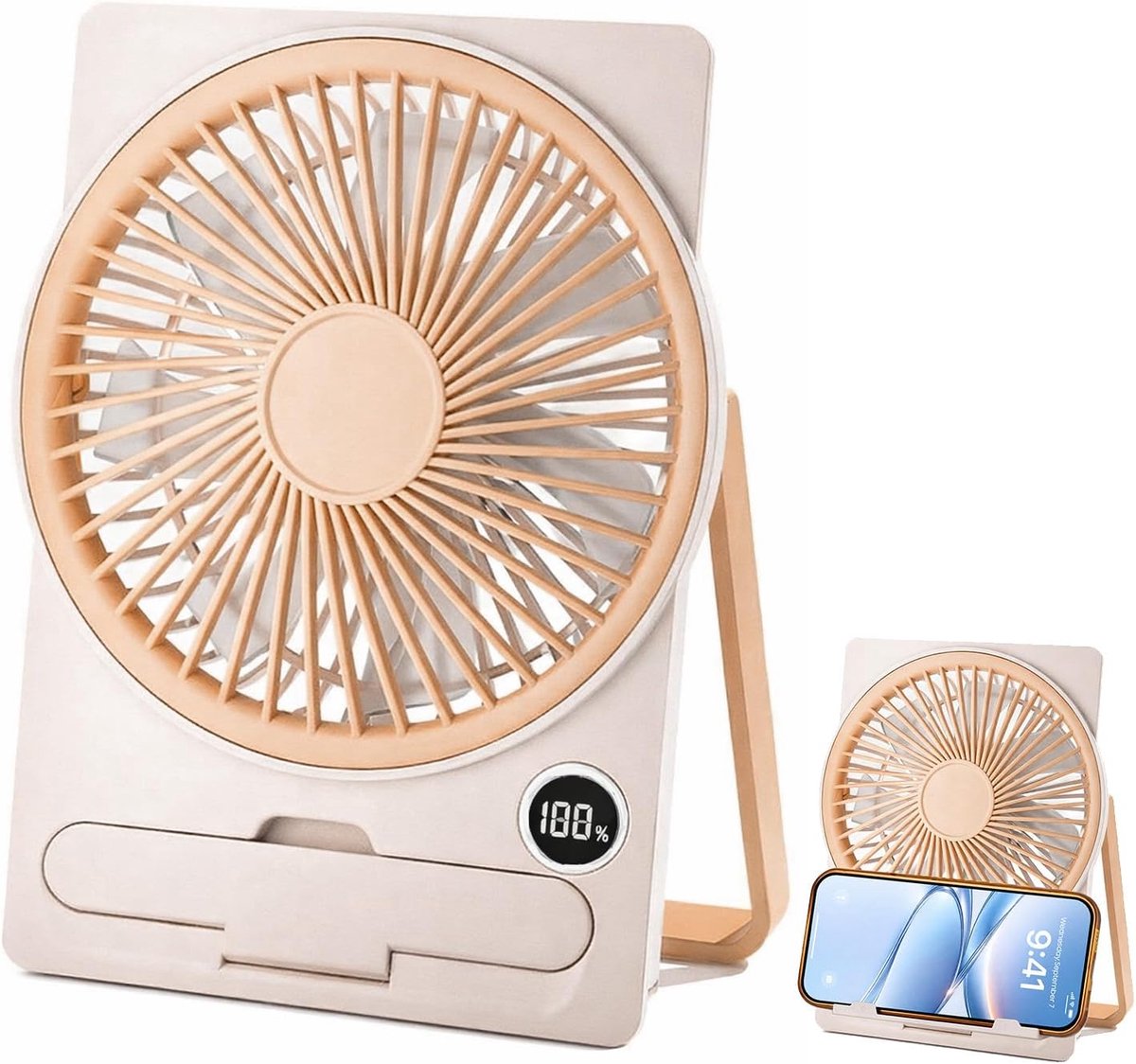 Tafelventilator - Oplaadbaar USB - 3 Snelheden - Stil en draagbaar voor reizen - SnelShoppen