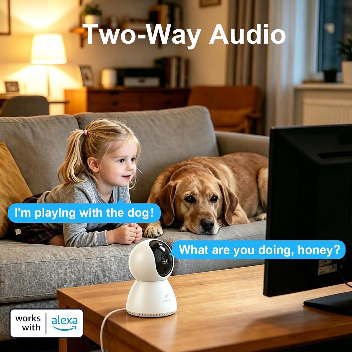 Bewakingscamera 2K/3MP - Wifi 2,4 GHz - 2-weg audio - Nachtzicht tot 10 m - SnelShoppen