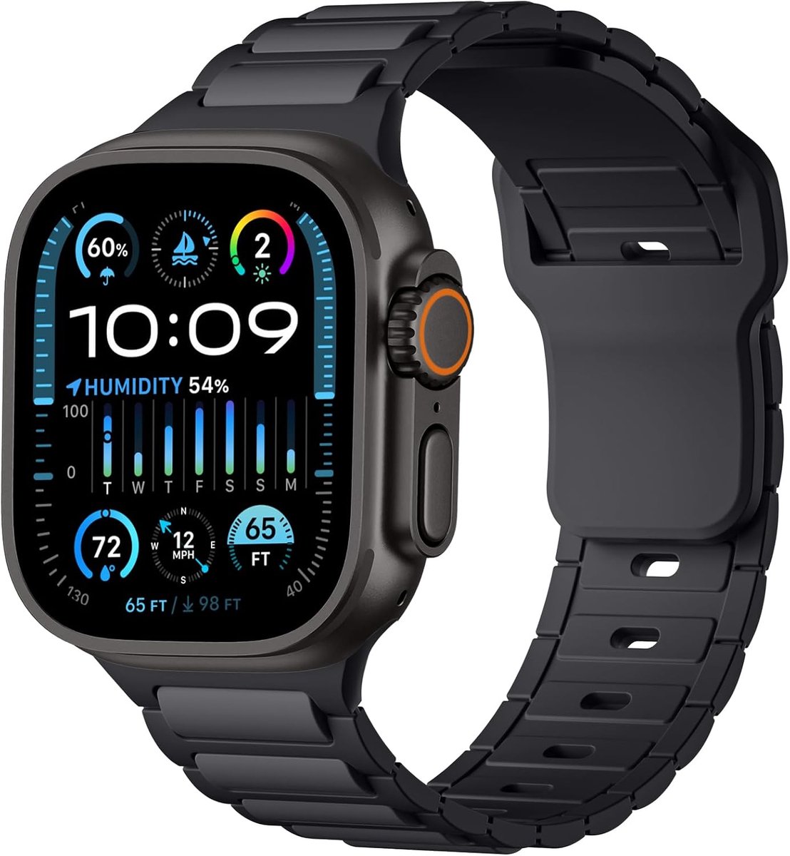 Sport Strap voor Apple Watch Ultra 49 mm - Zacht Silicoon - Waterdicht - Ideaal voor Sporters - SnelShoppen
