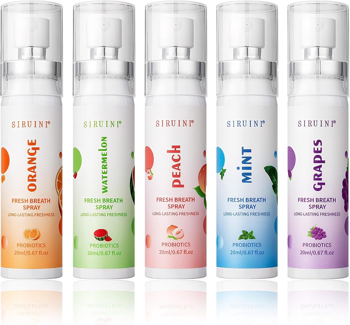 Mondspray Fruit Smaak - 5 x 20 ml - Verfrissende Nevel - Voor een frisse adem - SnelShoppen