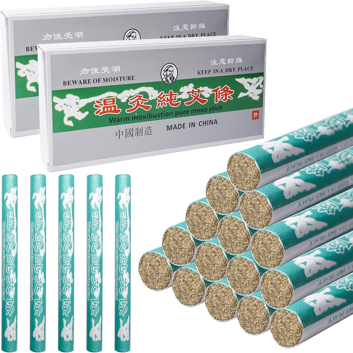 Moxa Sticks 20pcs - 18mm x 200mm - Kwaliteit Pure Moxa - Versterkt Immuniteit - SnelShoppen