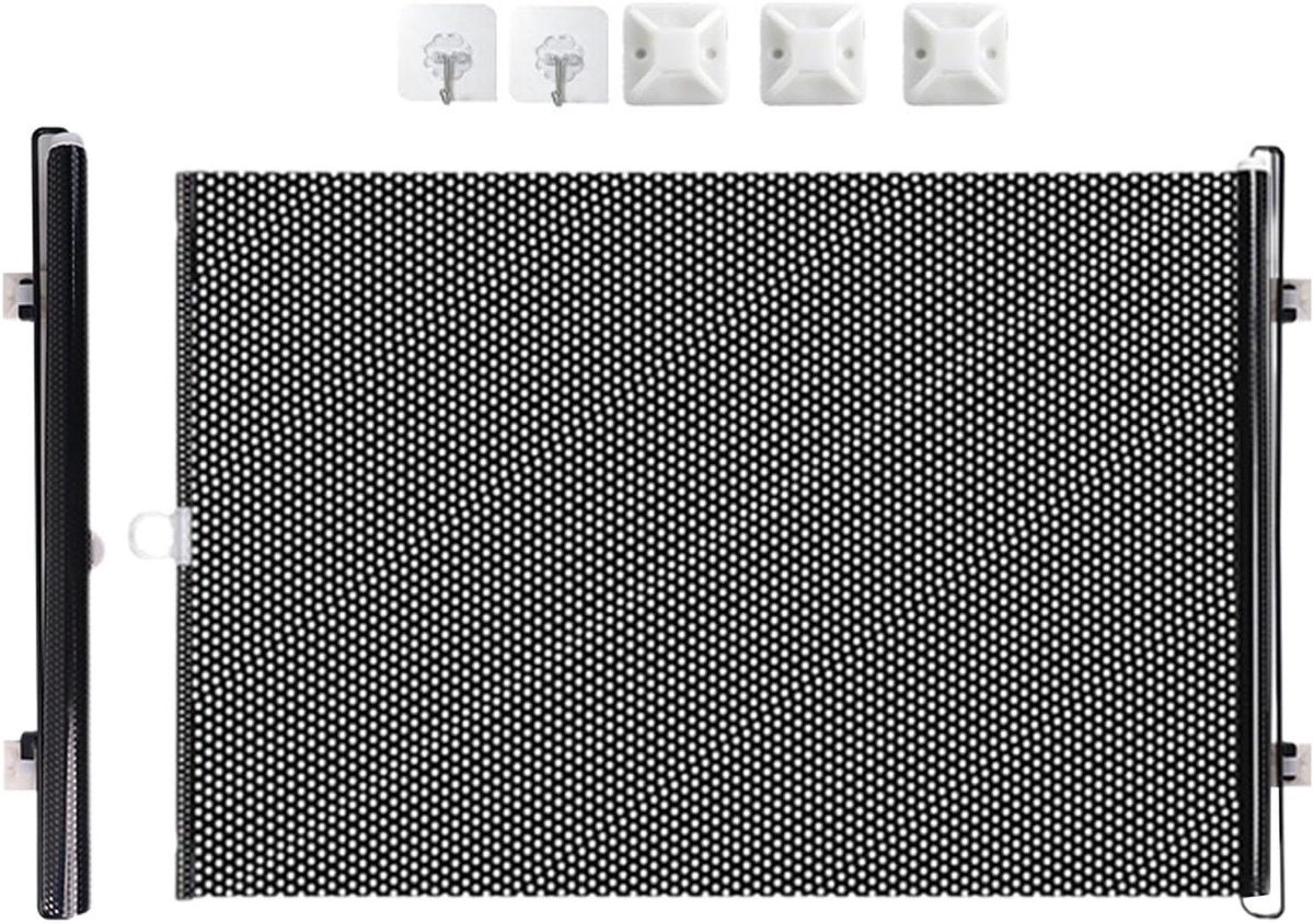 Intrekbaar Hondenhek - Hondenhekje Babyhek - Veiligheid Huisdieren - Ruimtebesparend Ontwerp - 40x125 cm - Grijs