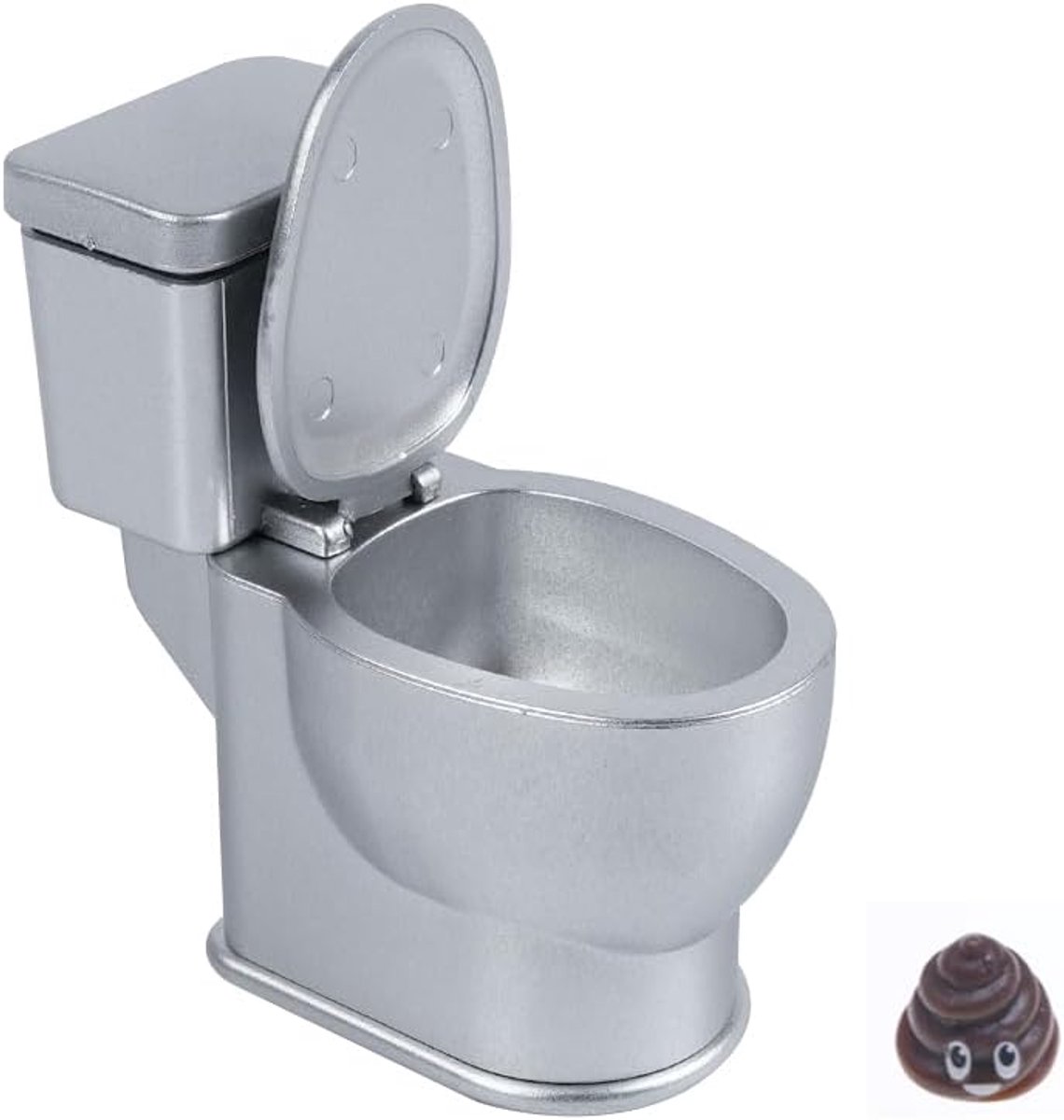 Mini toilet met flush geluid - realistische miniatuur - decoratieve badkamer scene - leuke huisdecoratie - SnelShoppen