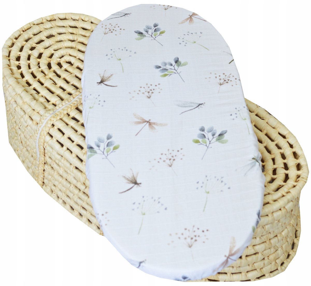 Merkloos Muslin Hoeslaken voor Kinderwagen/Wieg 40x80cm - Zacht Katoen
