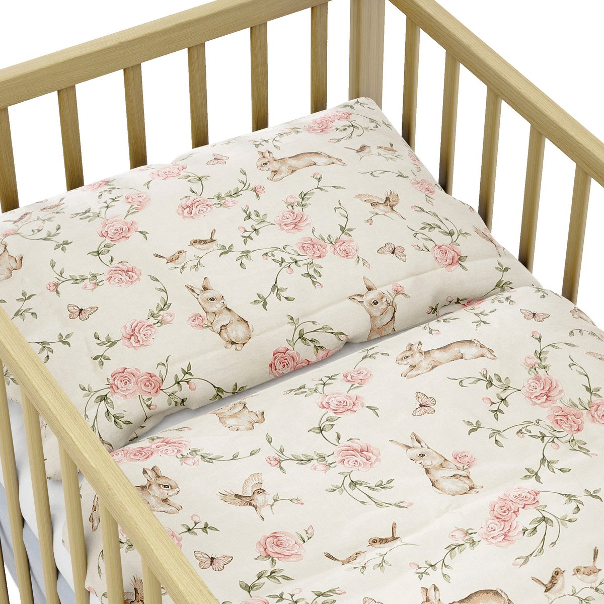 Babybeddengoed Katoen 100x135 cm - 2 Delig - Veilig & Ademend
