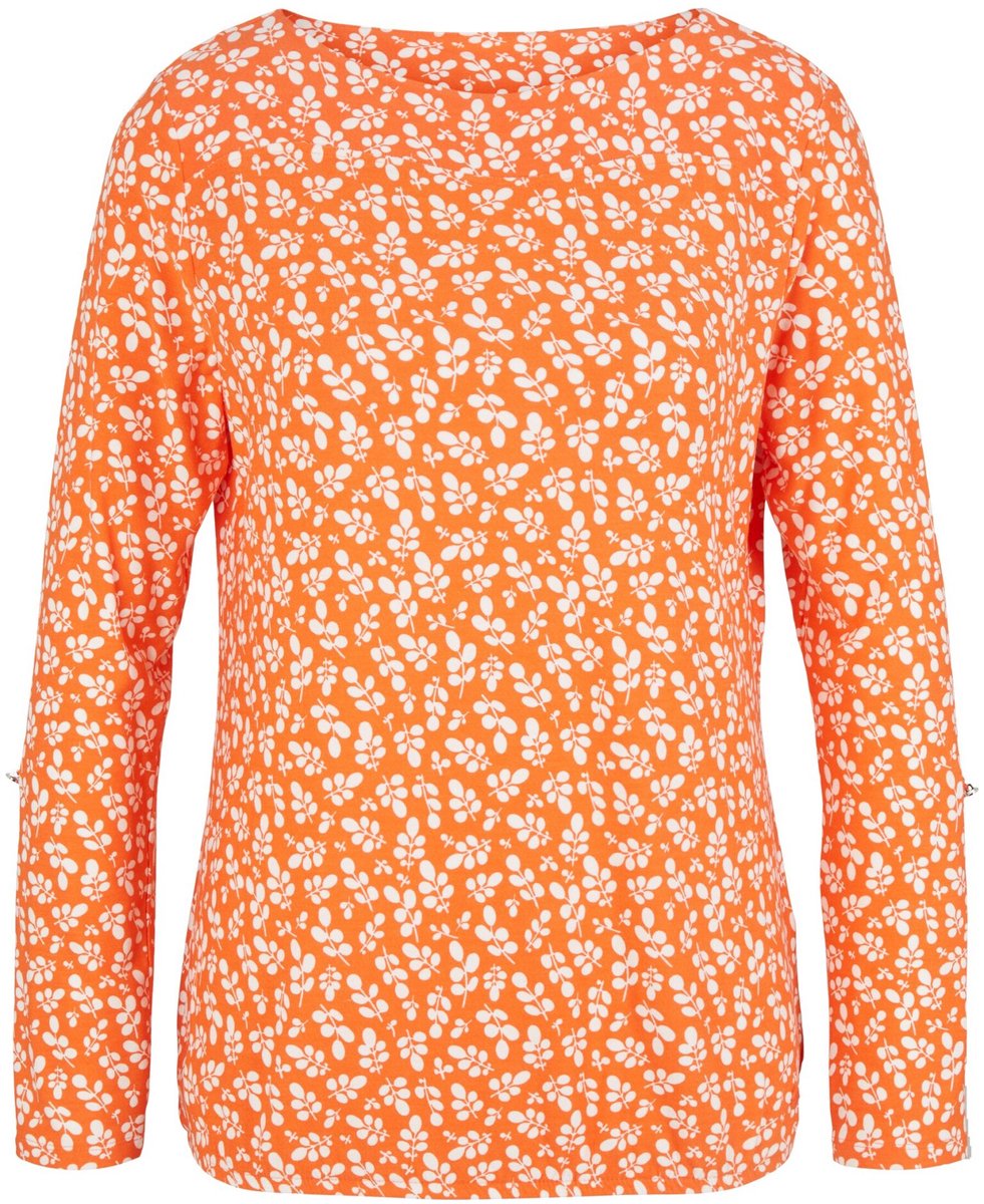 Tom Tailor - T-shirt - Maat L - Vrouwen - 31119 red flora - Viscose
