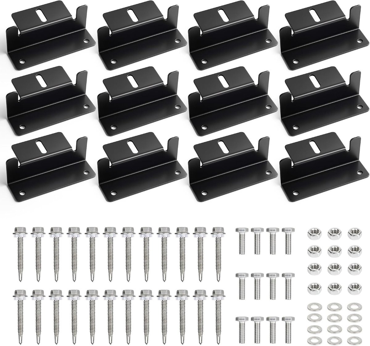 Z-houder zonnepaneel 12pcs - Aluminium legering - Corrosiebescherming - Geschikt voor boot, camper en dak - ShopVlot