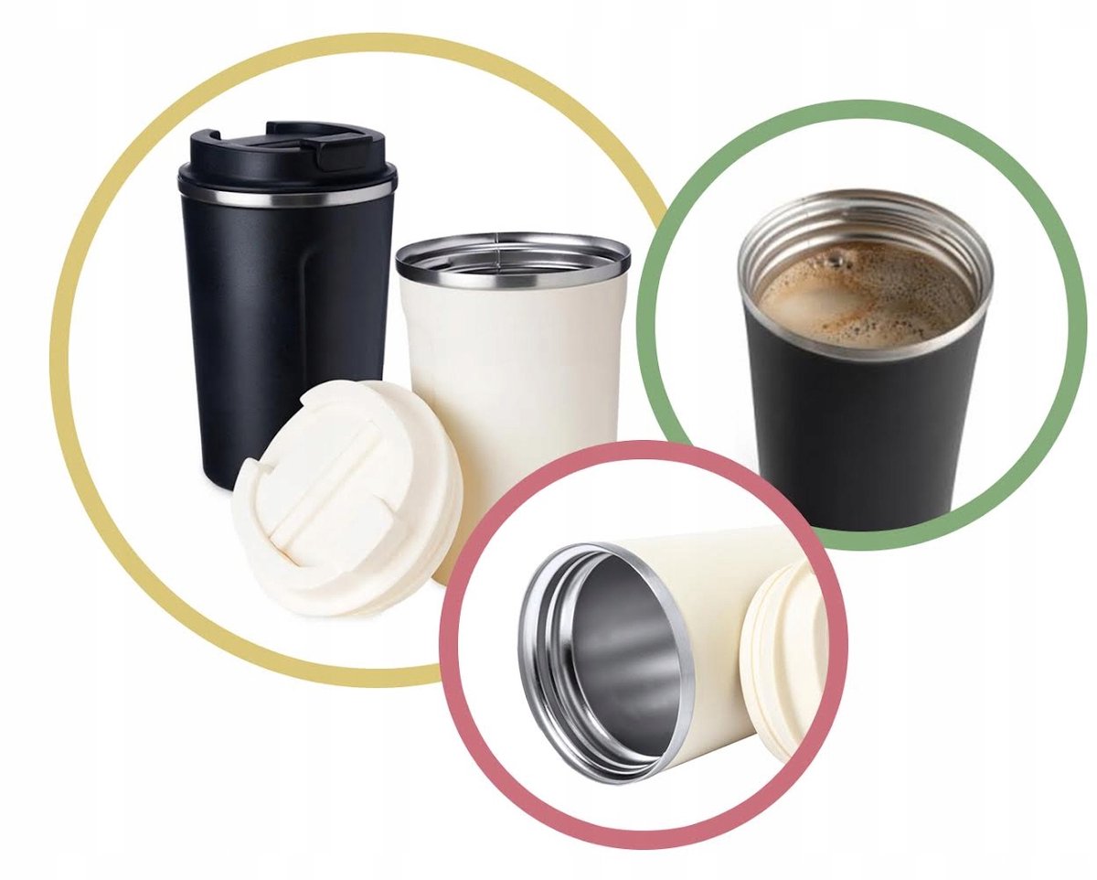 Premium Zwarte Thermosbeker met Hart & Tekst - Perfect Cadeau