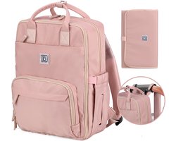 Brisby slijtvaste Luiertas – verzorgingstas – met buggymontage - Soft Pink