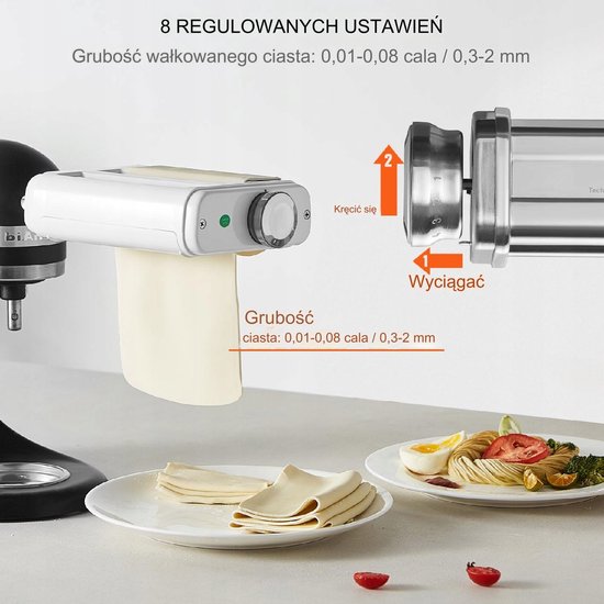 Multifunctionele pastamachine voor pasta, deeg, ravioli en lasagne — afbeelding 4