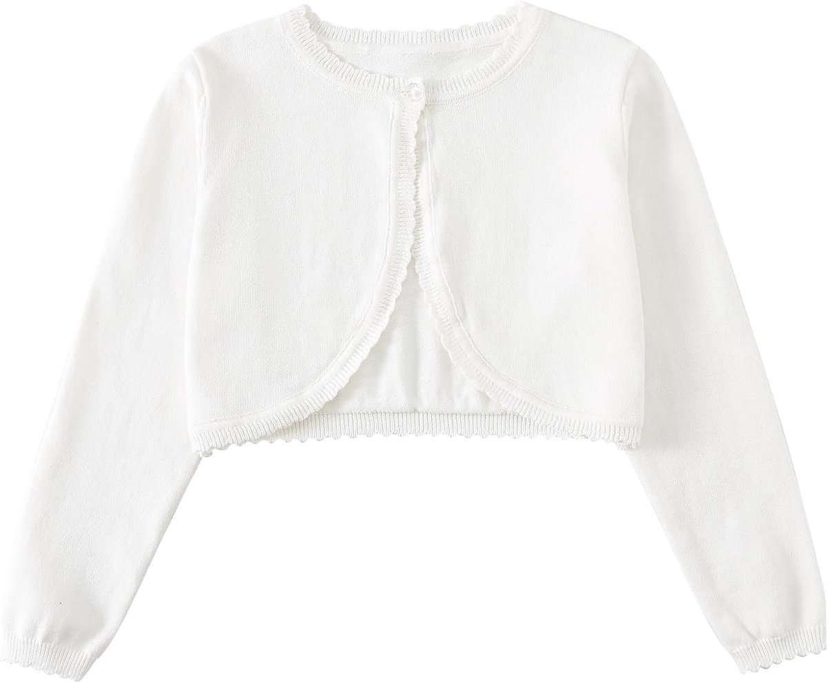 Vesten voor meisjes, lange mouwen, katoen, gebreide bolero, vest voor kinderen, meisjes