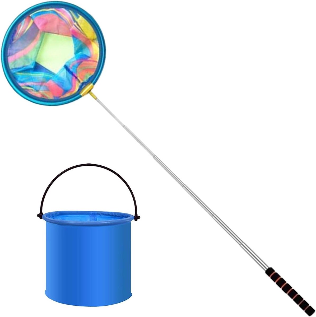 Uitschuifbaar Vangnet - Kinderen Net - Buiten Ontdekken - Afgeronde Hoeken - 41-90 cm - Blauw