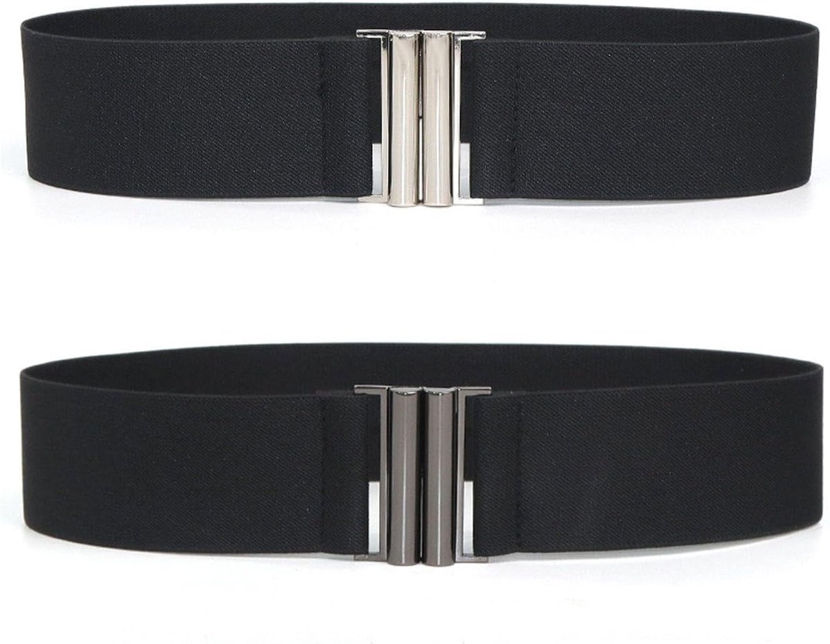 Riemen, decoratieve riemen voor kleding, elastische riemen, modeaccessoires, eenvoudige riemen, Zwart, M