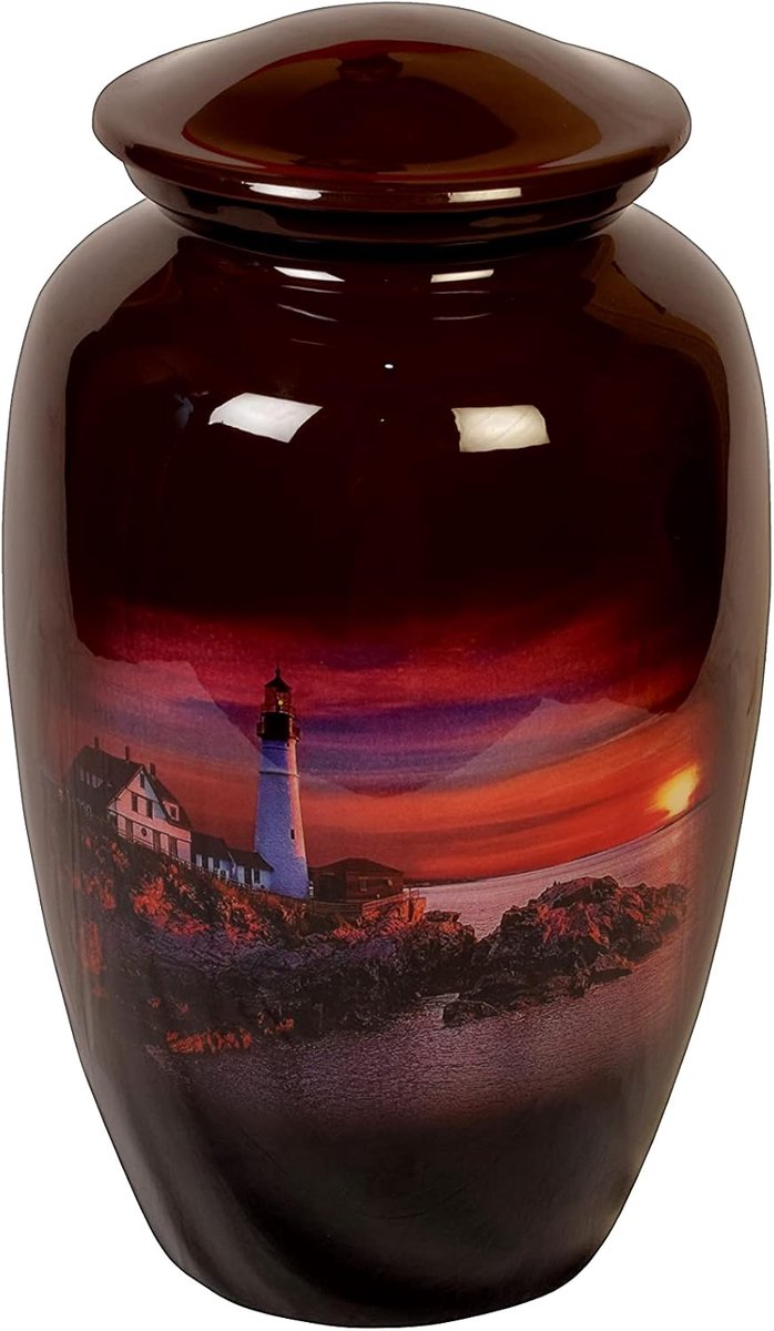 Urn Design Crematie Urnen voor Menselijke As Mooie Grote Crematie Delen Urn om je geliefde te herinneren Verloren Volwassen Herdenking Urnen Begrafenis Vaas door Loving Memories, Bruin
