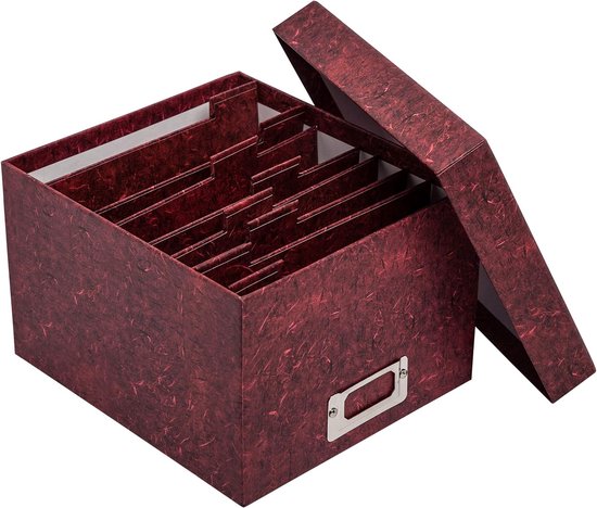 Frames - Foto opbergdoos - Rood, 22,5x20x14cm, voor 700 foto's 13x18cm, zuurvrij materiaal, met deksel, stapelbaar - Fotobewaring zonder stof — afbeelding 3