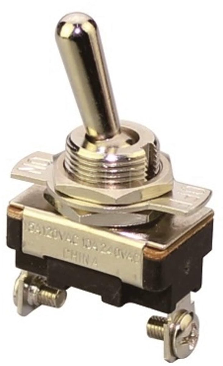 Tuimelschakelaar SPST 2-pins aan/uit DC 12V 24V AC 10A 250V 15A 125V metalen schakelaar voor auto, boot enz. ASW-23-101A