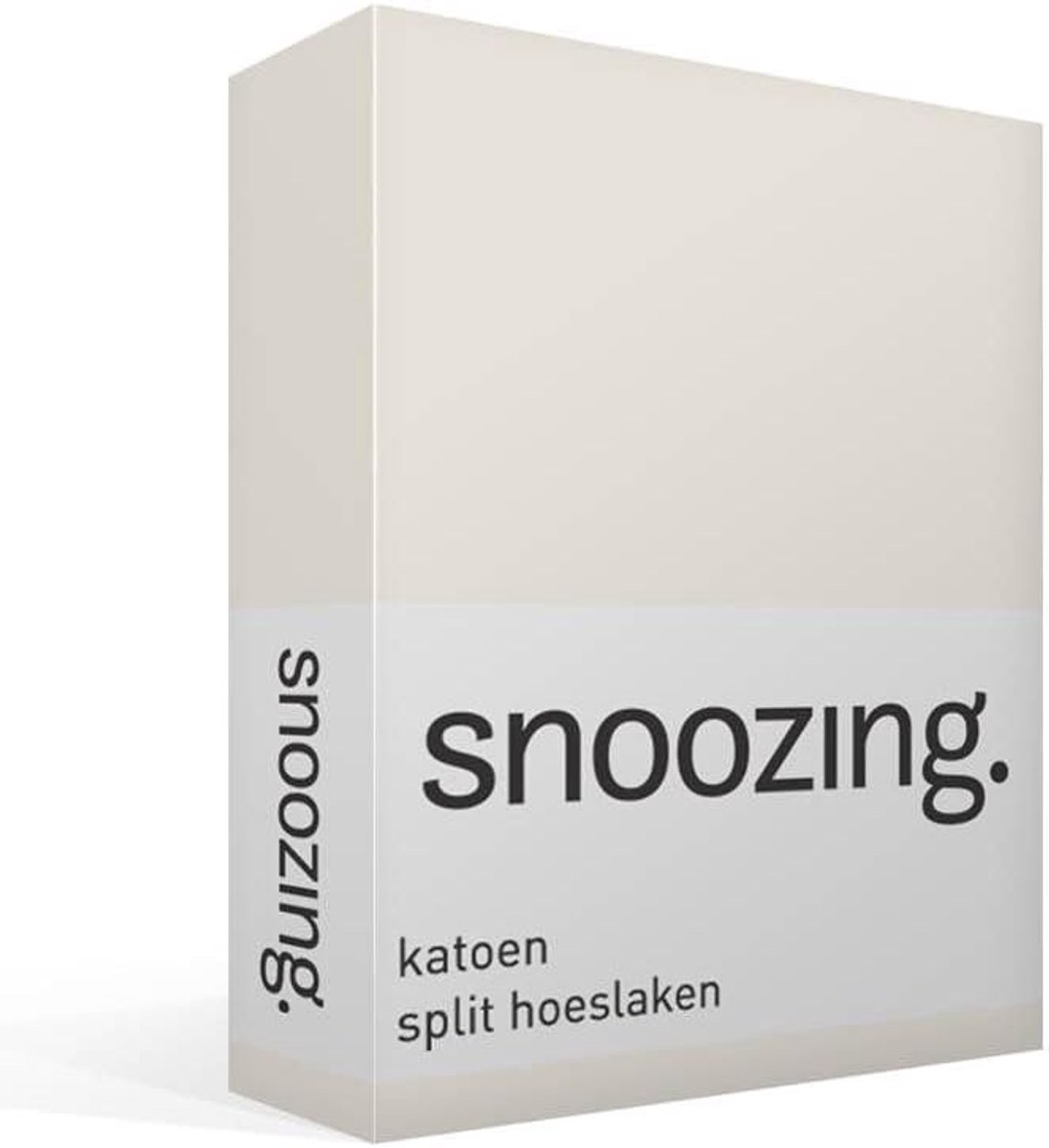 Fitted sheet split 200x210/220 cm - katoen - ivoorkleur - perfect voor verstelbare matrassen - SnelShoppen