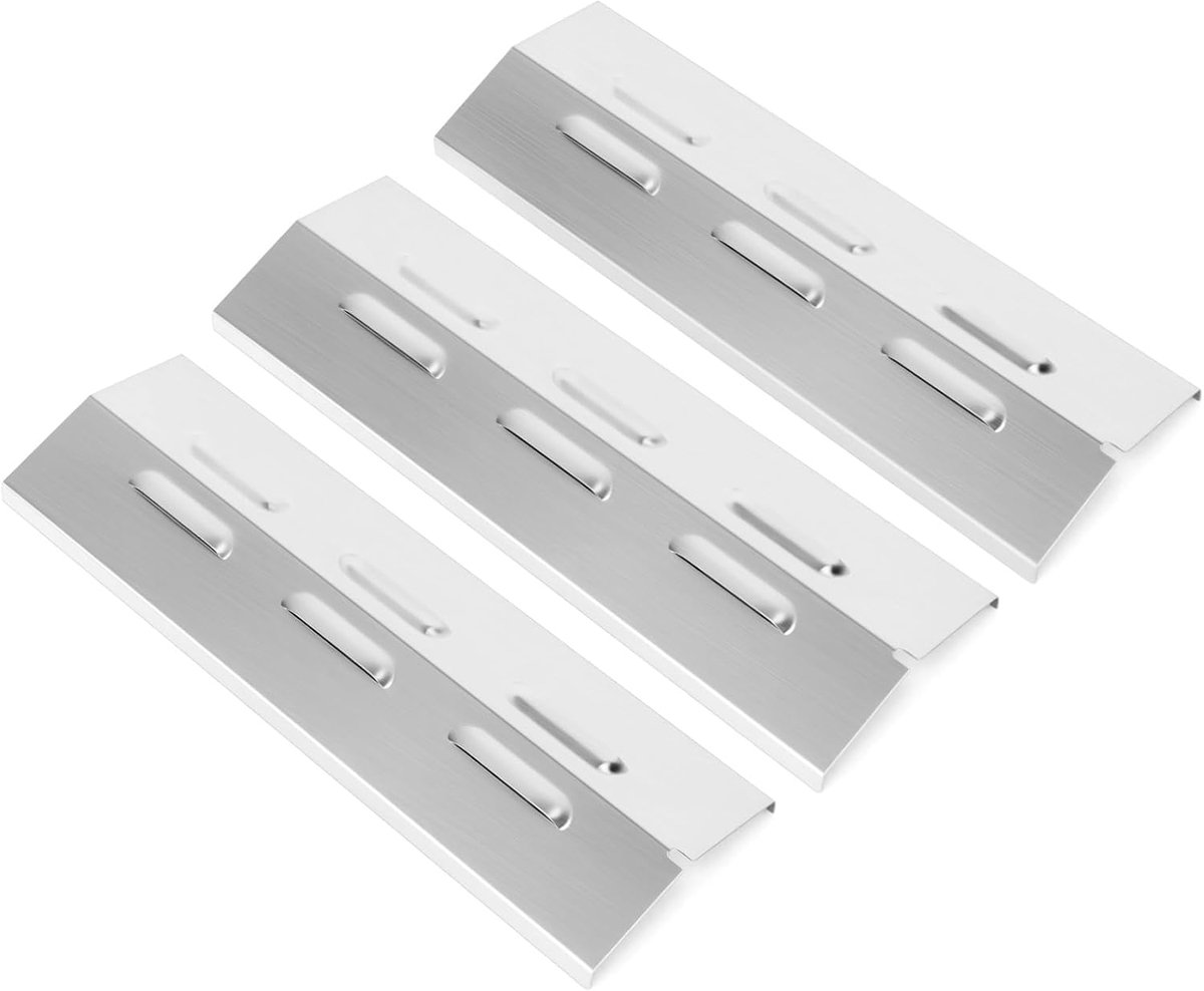 39,5 x 12,5 cm universele branderafdekking, reserveonderdelen voor Enders Kansas 3/4, Landmann Triton 2/3/4, Landmann Avalon, Landmann Grillchef 12739, roestvrijstalen vlamverdeler, 3 stuks