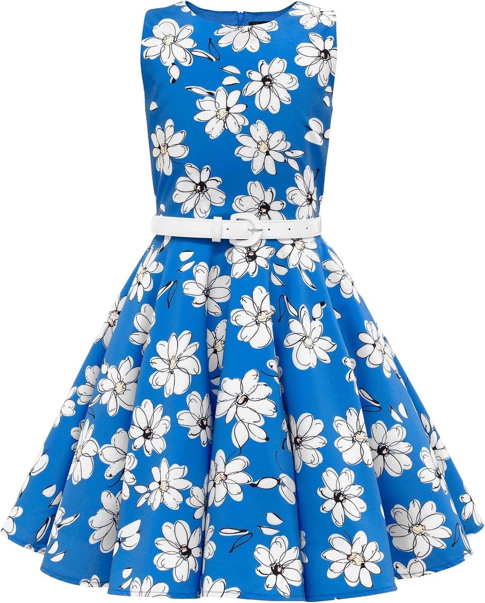 Kinderen 'Audrey' Vintage Polka Stip Jaren `50 Meisjes Jurk