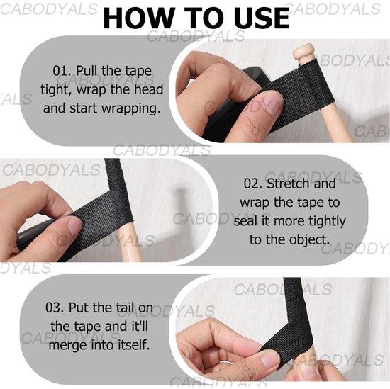 25M 25mm Zwart Fluwelen Zelfklevende Tape Vervanging Stickers Strips Roll Sporting Item Verpakking Reparatie Opvouwbare Matten Voor Outdoor Sport Running Fietsen Woondecoratie Diy Craft — afbeelding 5