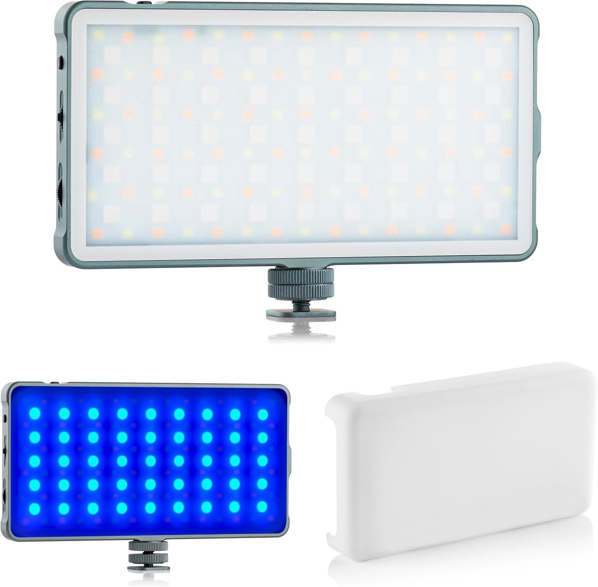 LED RGB video licht 12 W - met diffuser - lange batterijduur - ideaal voor camera's - SnelShoppen