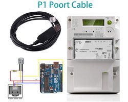 Domotica op Raspberry DSMR Nederlandse P1-poort, kabel voor slimme meter met FTDI Chip 5v TTL UART Logic Level-signalen USB naar RJ11 RJ12 6P6C-poort (voor ISKRA AM550/Sagemcom XS210 T210-D)