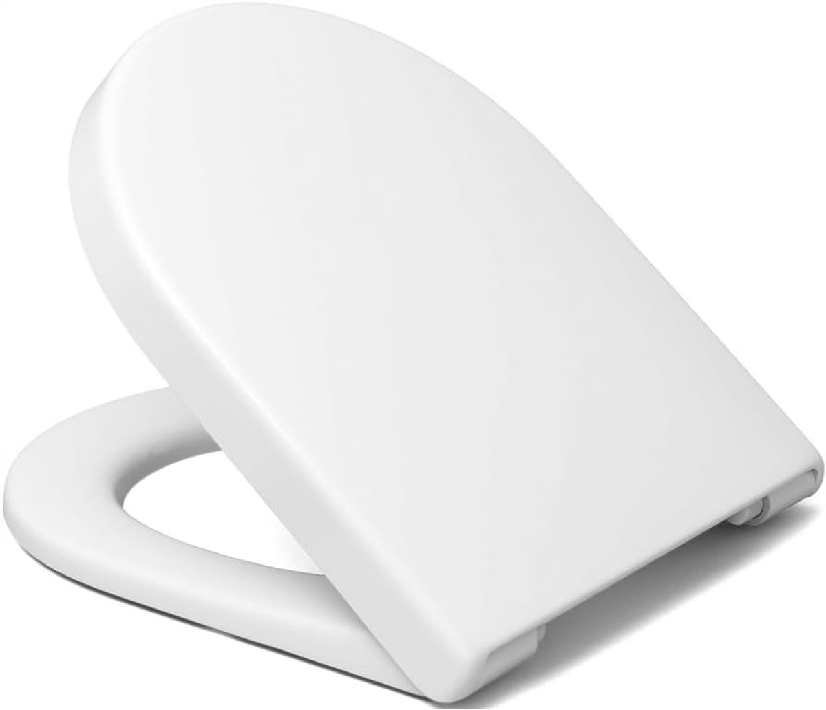 Toiletbril compatibel met DStarck, Starck 3, Me By Starck, antibacterieel kunststof Duroplast, SoftClose, wit