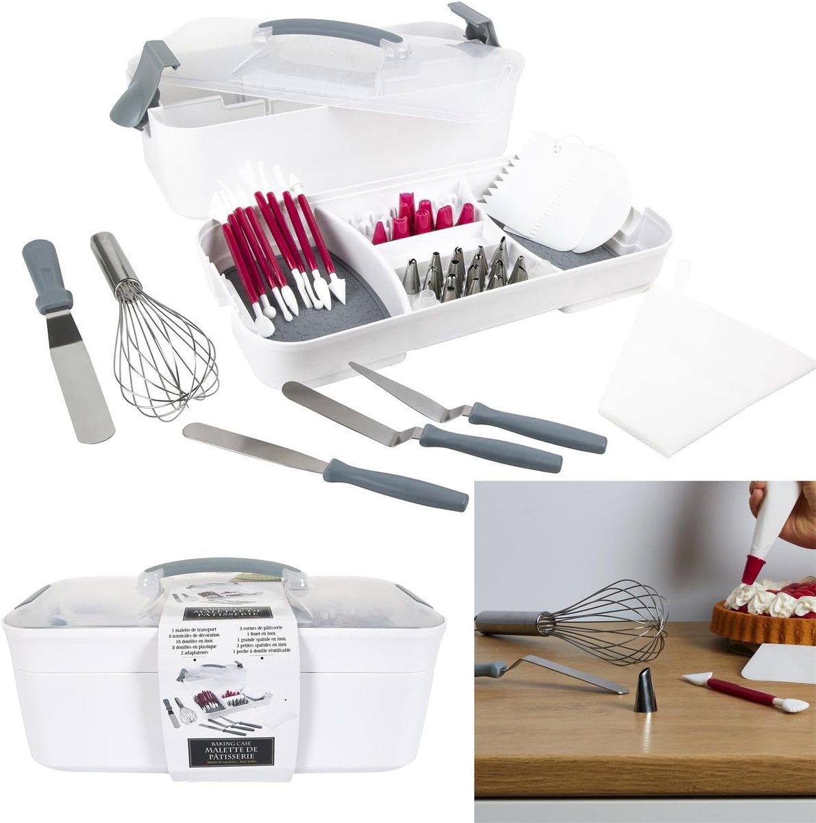 Cake Decoratie Set 44-delig - Inclusief Opbergtas - Cake Accessoires - Professioneel Decoreren - SnelShoppen