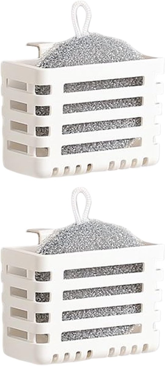 Manden, wandophanging, 2 stuks, uittrekbare kleine manden, badkamermand, organizer, draadmanden, wandophanging, hangende fruitmanden, opbergrek voor keuken, badkamer, kasten, fruit