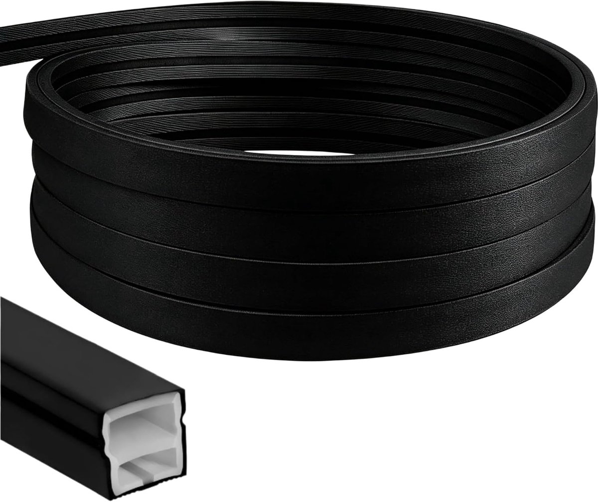 Ledstrips, 5 m, flexibel, 12 x 12 mm, diffuserkanaal voor 8 mm akoestische panelen, waterdichte afdekking, IP65, homogeen neonlicht, ideaal voor plafond, stang, kast