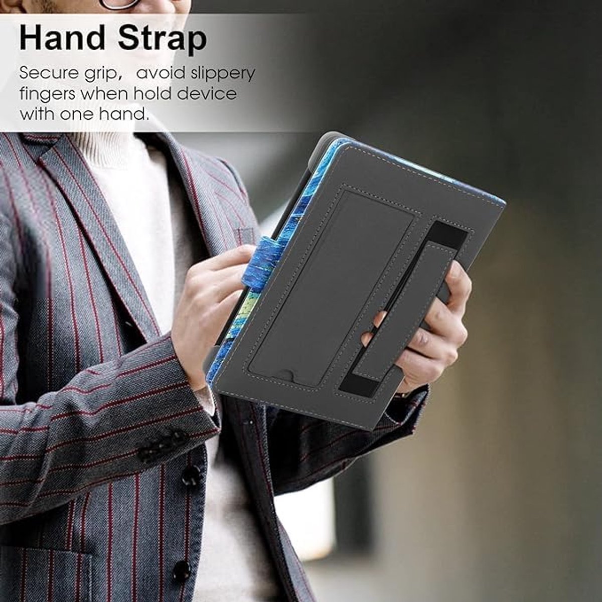 Universeel hoesje voor 6,8 inch eReader, compatibel met Pocketbook/Tolino/Sony E-Book Reader Kindle Paperwhite/Kobo Clara HD/Kobo Clara 2E hoesje met standaard, sterrennacht – foto 6