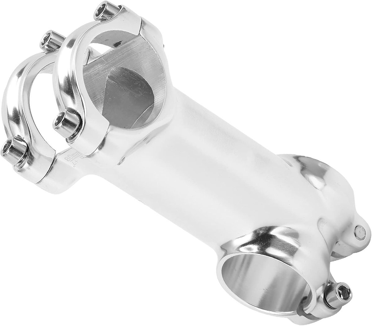 Stuurpen 31,8 Zilver Aluminiumoy Meijun Zilveren Racefiets Stemycle Stuurpen voor 31,8 X 80 Mm voor 28,6 Mm Vorkklem Stuurpen 80 Mm Zilver Zilver