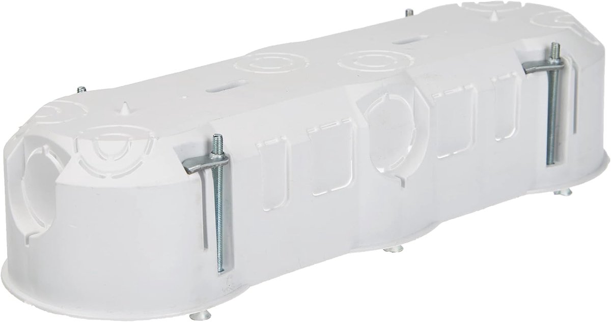 ELEKTRO-PLAST 3-voudige holle wanddoos schakeldoos apparaatdoos aftakdoos gipsplaten 3x60mm 3562, wit
