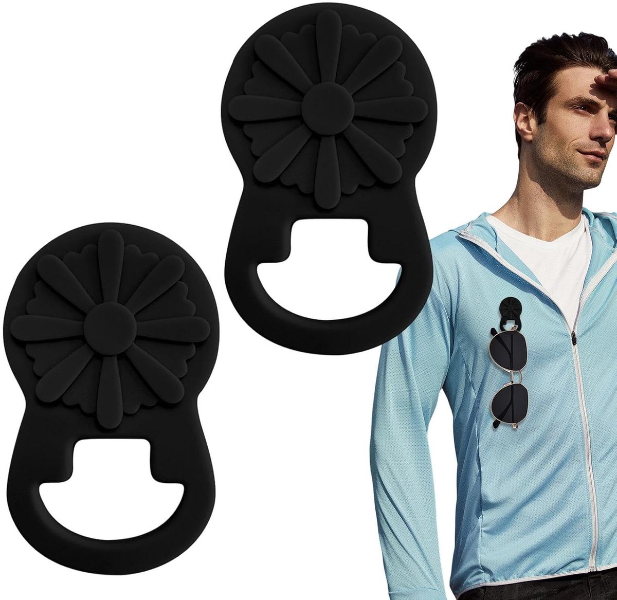 Brilhouder Siliconen antislip Organizer | Set van 2 voor Op Reispas of Naambadge voor Mannen Vrouwen Vliegtuig Dagelijks Thuis Kantoor Buitenshuis tijdens Lezen op