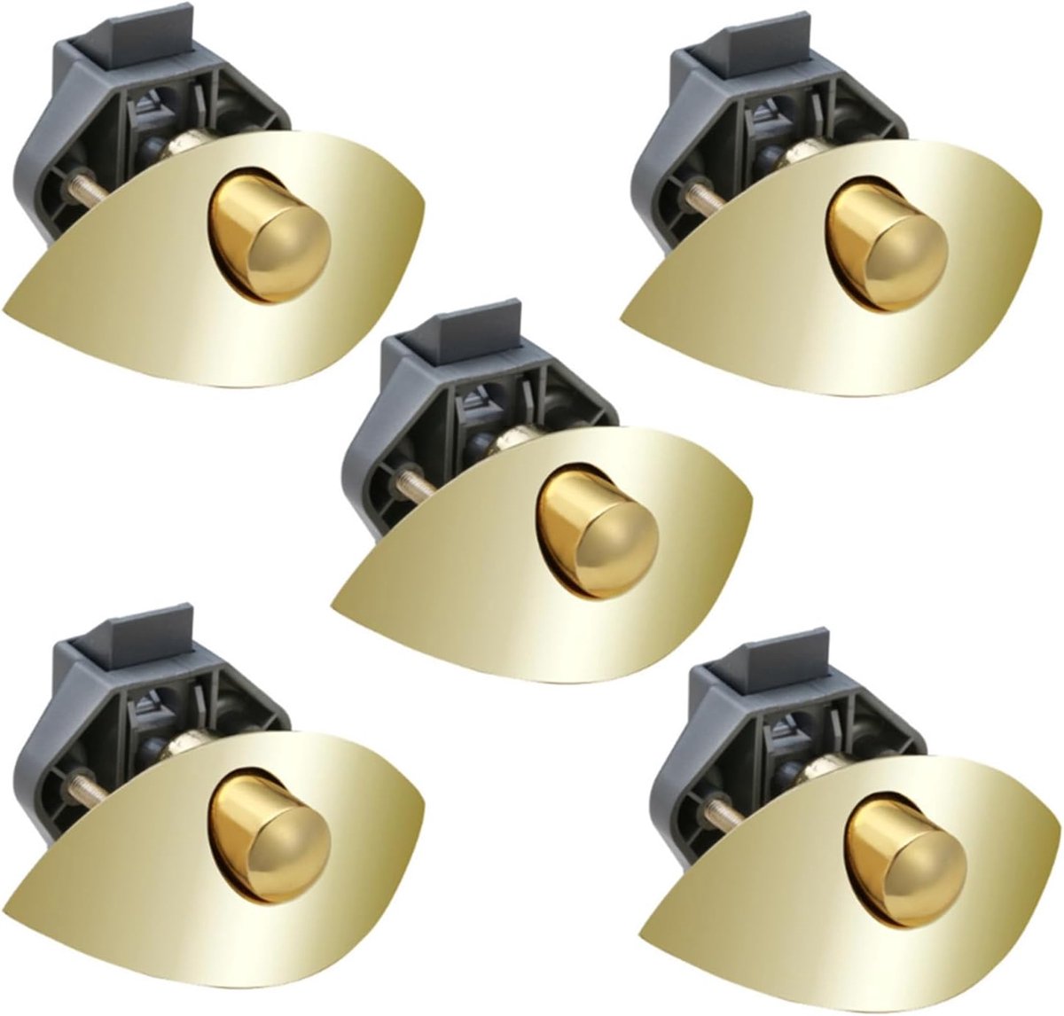 Sloten, RV drukknop slot kastvergrendeling voor camper, caravan, bestelwagen, jacht, boot, marine, halve maan rits, zink legering, lade, deurcatch, 5 stuks (5, GD)