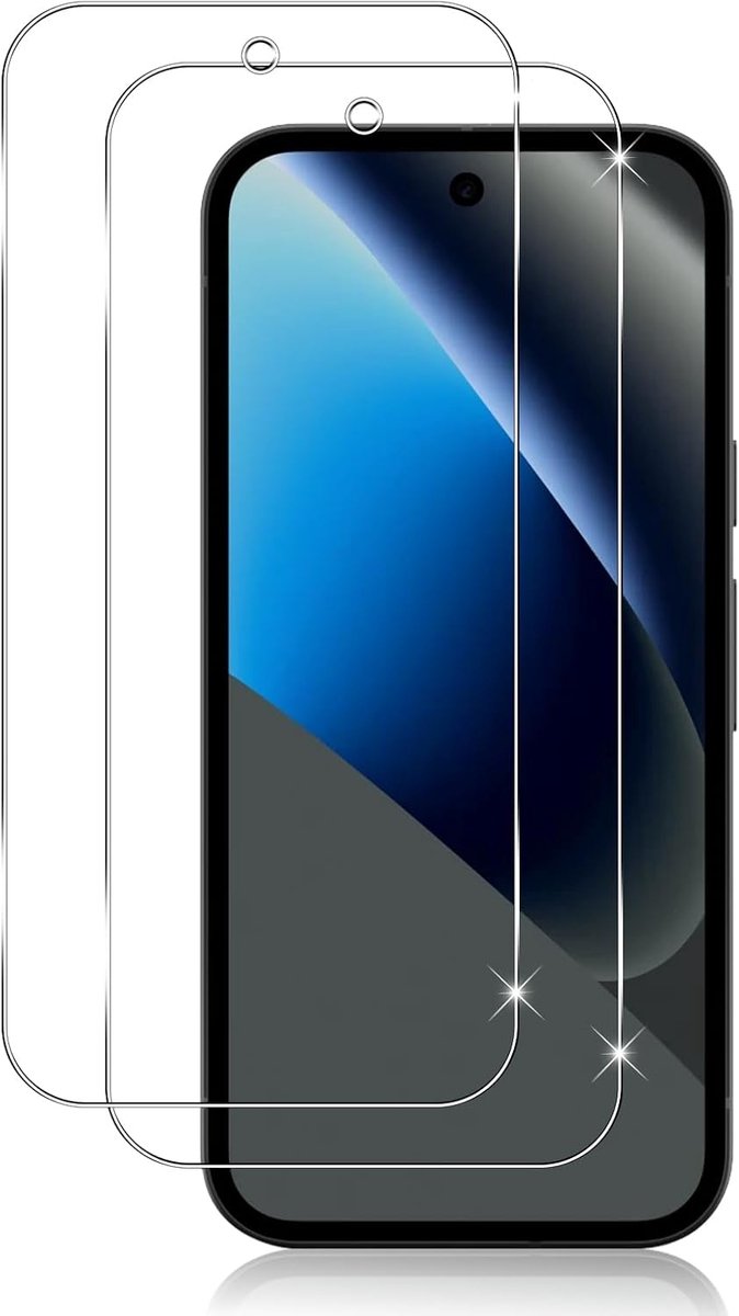 Pantserglas voor Google Pixel 9A, 2 stuks gehard glas, pantserfolie, 9H hardheid veiligheidsglas, anti-kras, anti-luchtbelletjes displaybeschermfolies, HD heldere beschermfolie