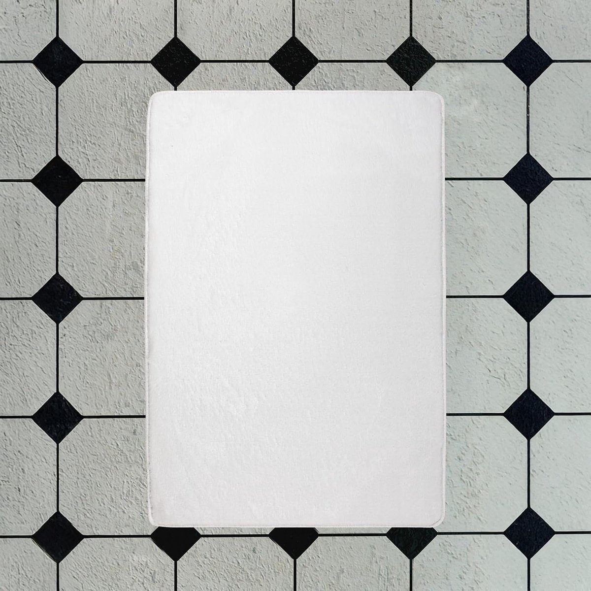 Pluche vloerkleed 70 x 120 cm - beige - zacht gestructureerd - voor een warme sfeer - SnelShoppen