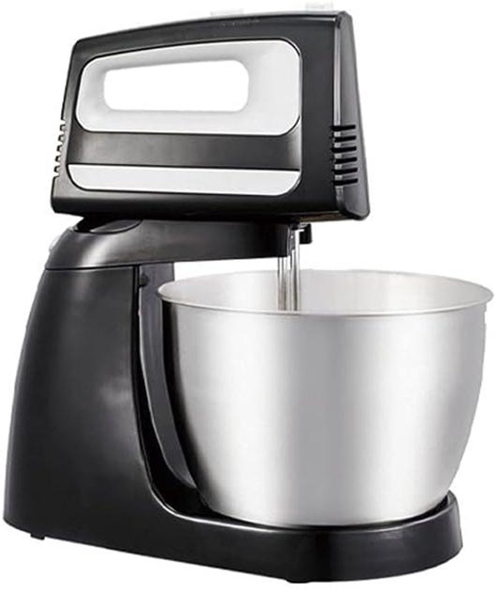 Keukenmixer - Standmixer Foodmixer - Bakken en Koken - Grote RVS Kom - 400 Watt - Zwart