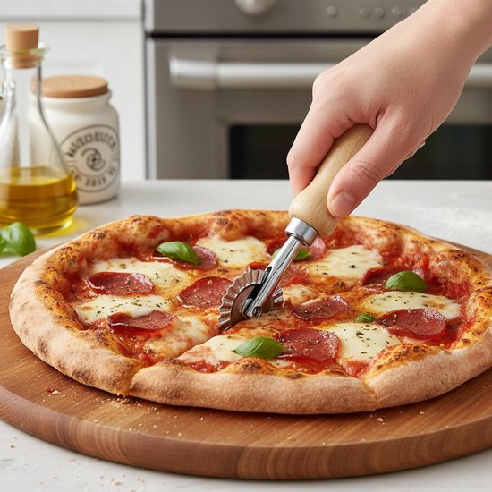 Ravioli roller 4 cm - golvende snijder van zinklegering - houten handgreep - ideaal voor zelfgemaakte pasta - SnelShoppen — afbeelding 2