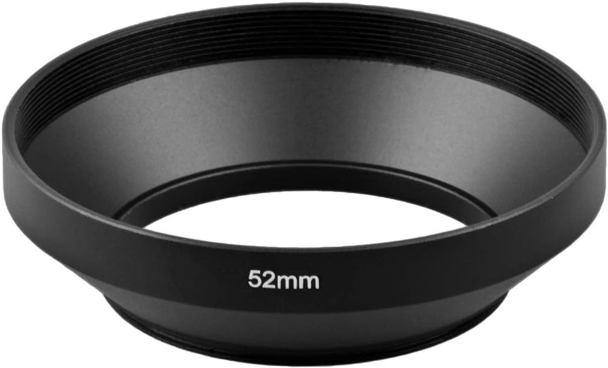 Lenskap 52mm - Aluminium - Voorkomt reflecties - Voor betere beeldkwaliteit - SnelShoppen