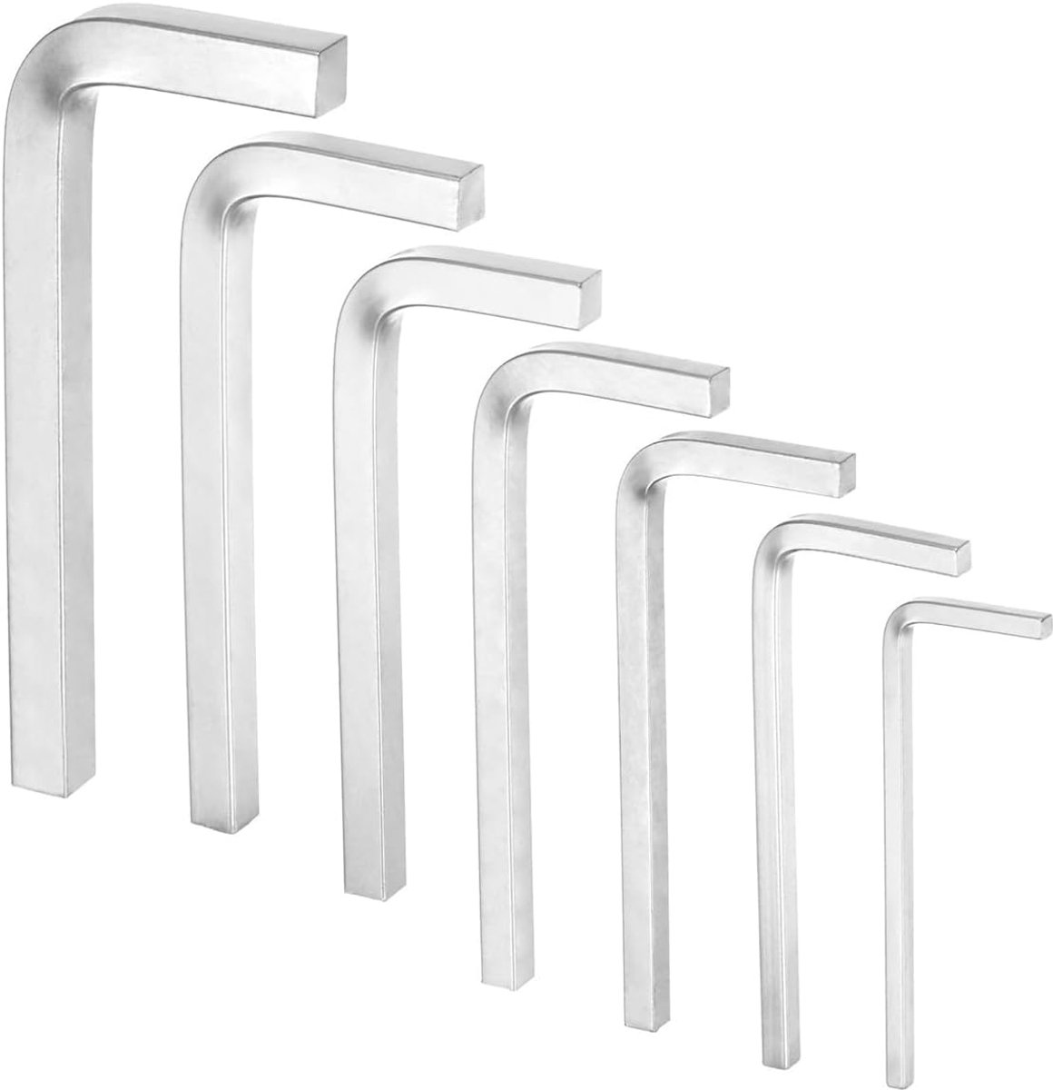 L-vormige vierkante sleutelset 3/4/5/6/7/8/10mm - chrome vanadium staal - 7 maten voor DIY klussen - SnelShoppen