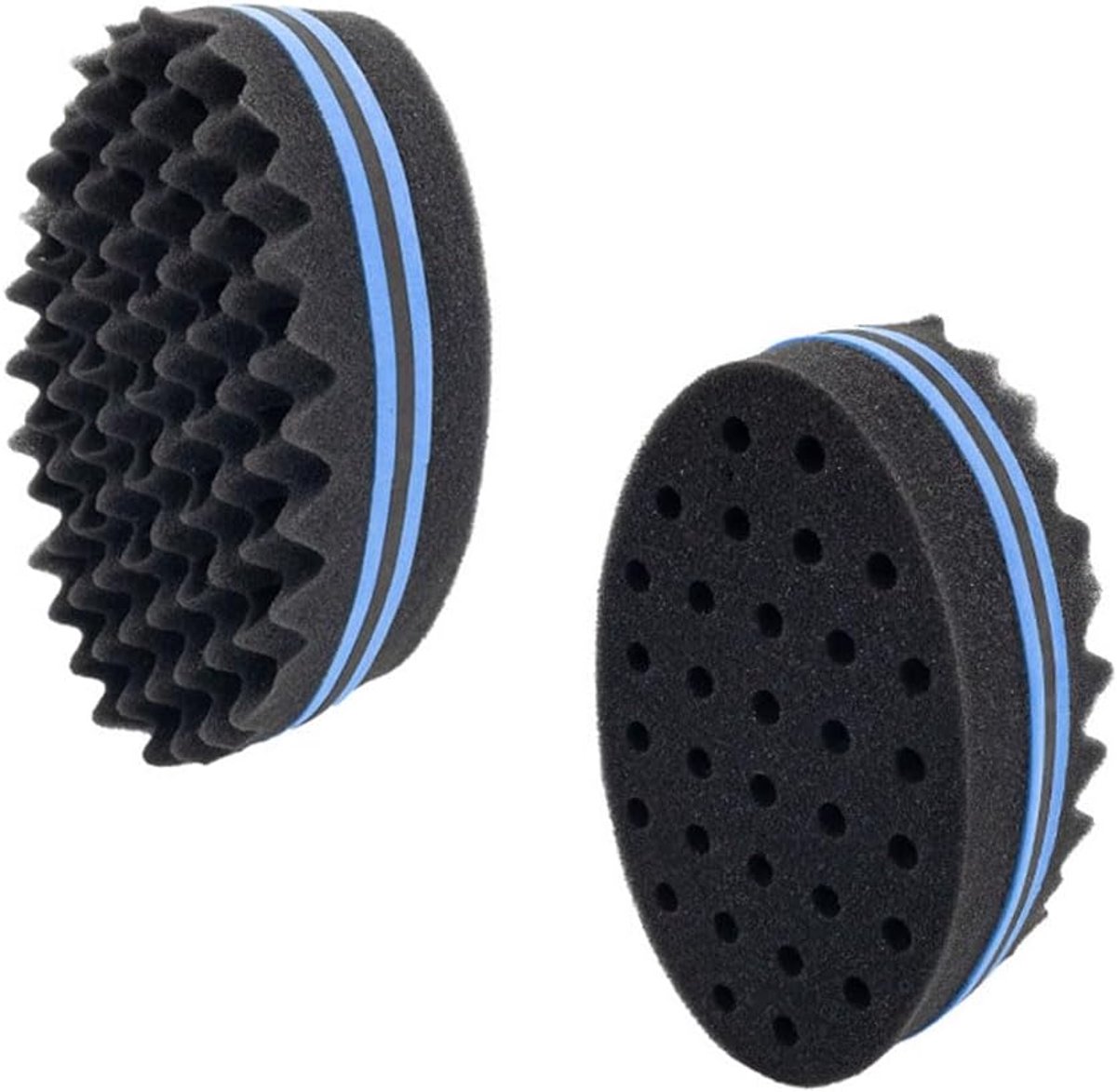 Haarspons 2 stuks - gedraaide spons - voor dreadlocks en krullen - snel en eenvoudig gebruik - SnelShoppen